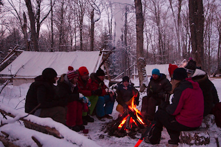 Lagerfeuer Winter